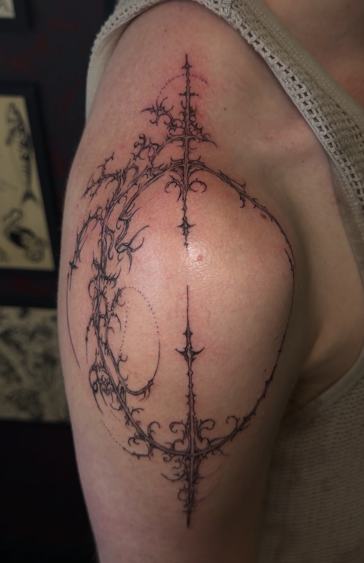 artwork and tattoo by Aiden DeLucia, Delucia Tattoo