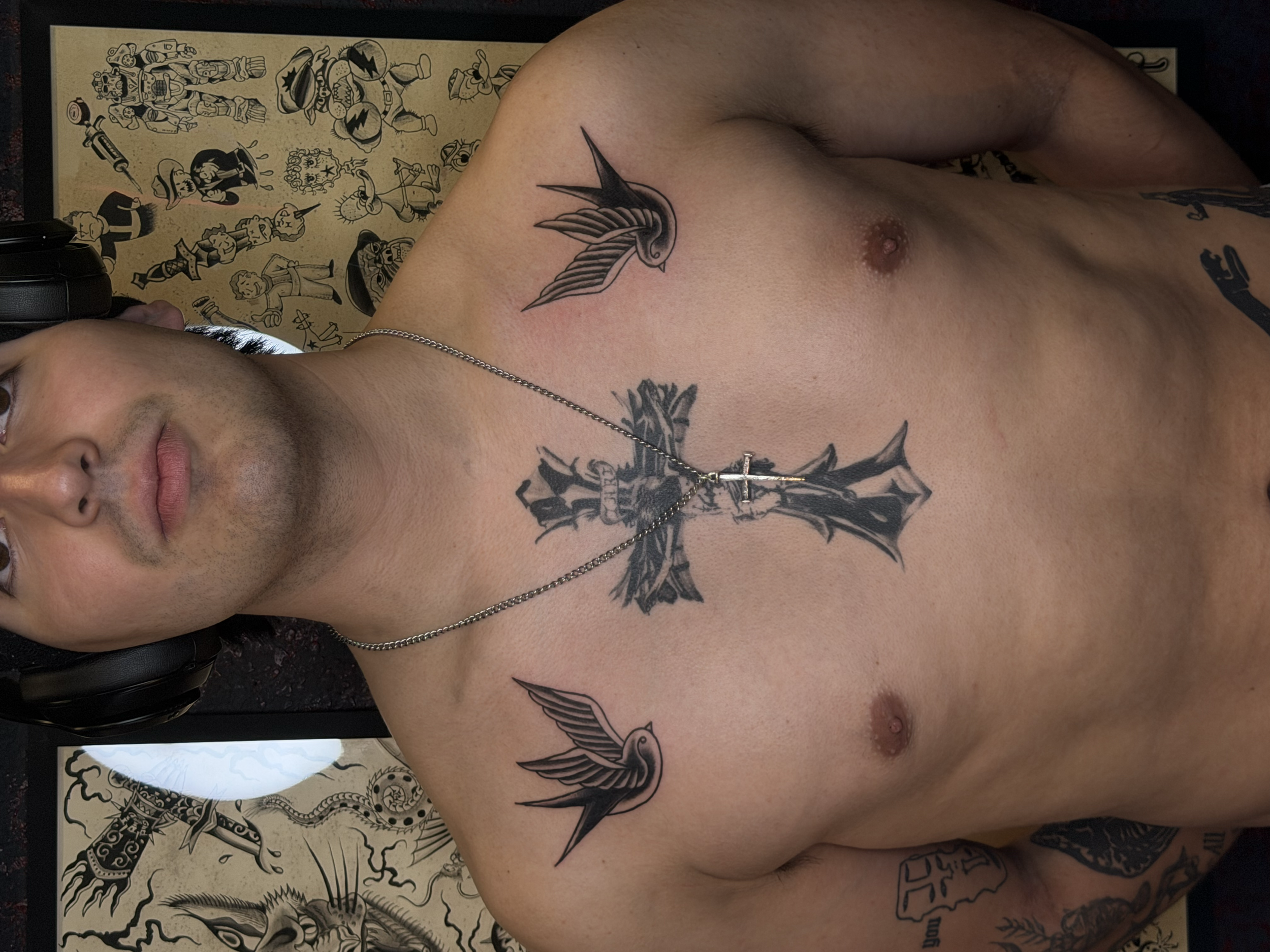 artwork and tattoo by Aiden DeLucia, Delucia Tattoo