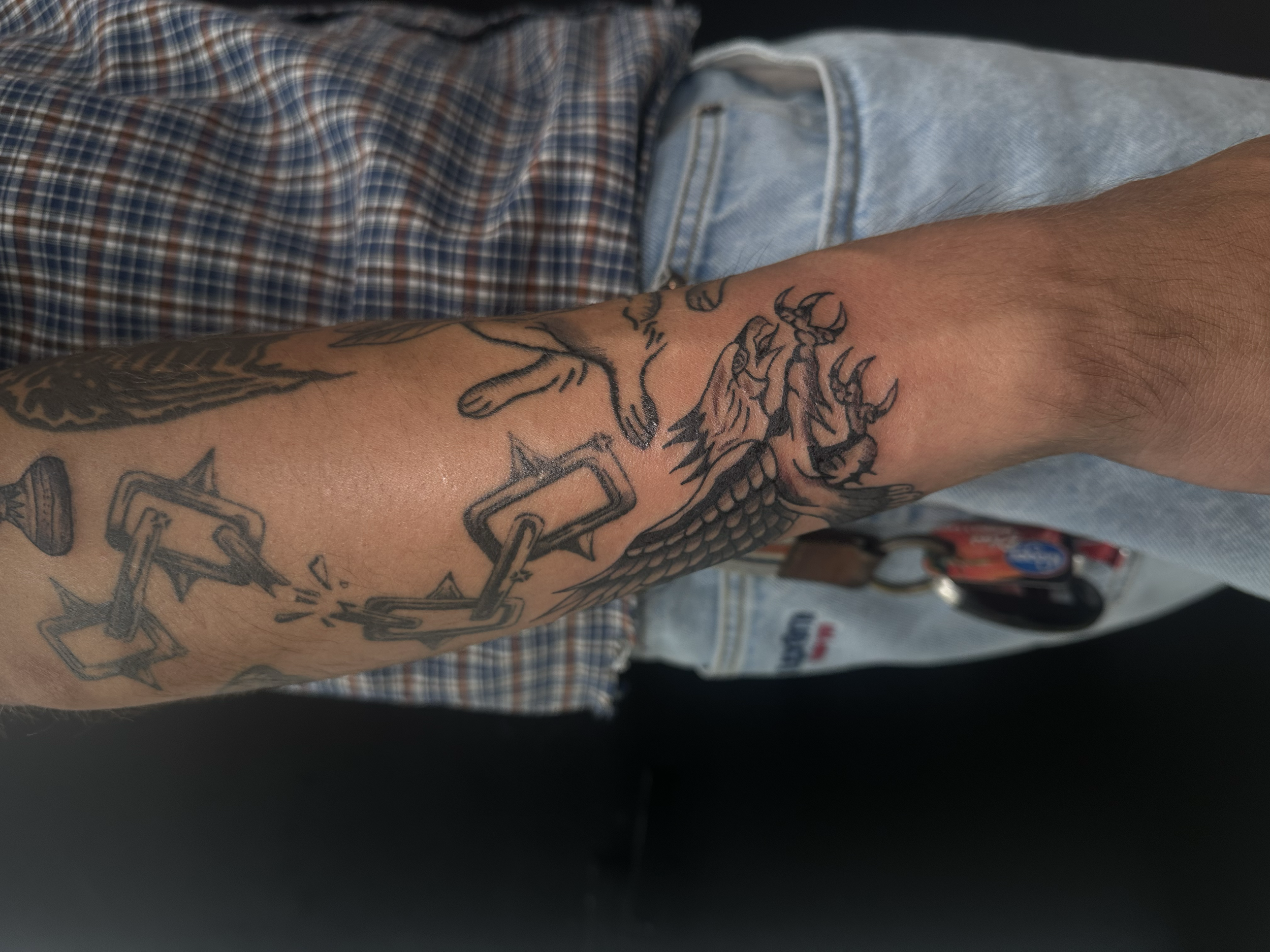 artwork and tattoo by Aiden DeLucia, Delucia Tattoo