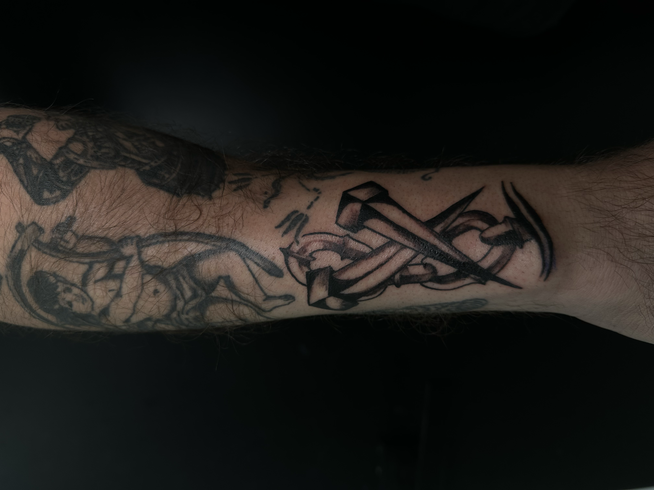 artwork and tattoo by Aiden DeLucia, Delucia Tattoo