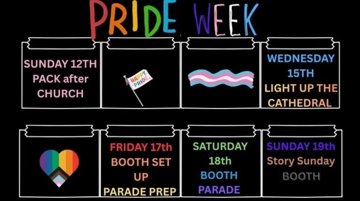 Pride🏳️&zwj;🌈Week 🏳️&zwj;⚧️. We have a tone going on and would love for you to celebrate with us! Check out our calendar! #pridesd2026 #progressivechurch