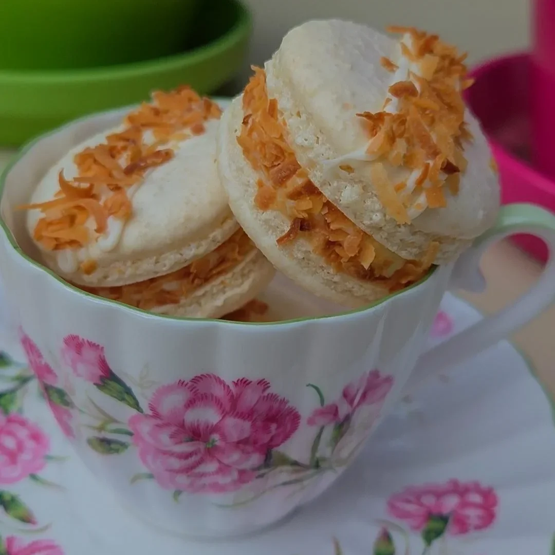 Toasted Coconut Macarons