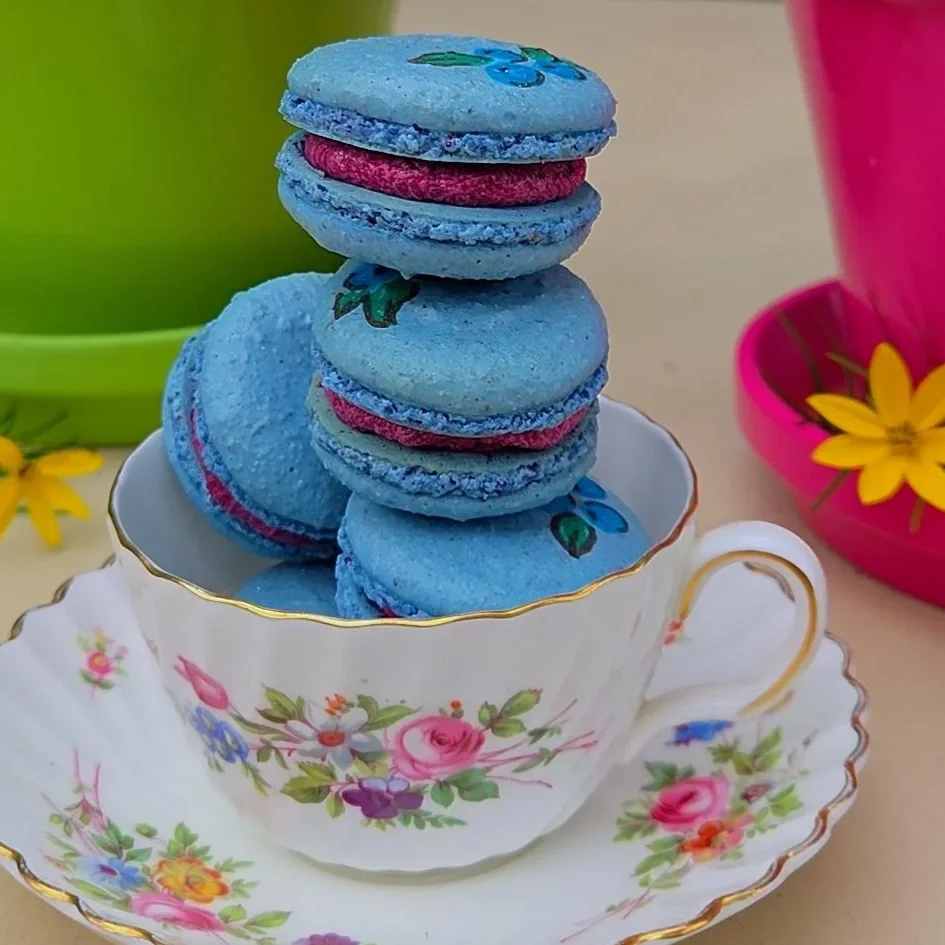 Blueberry Macarons