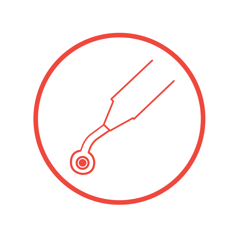 A stylized speedometer gauge with a red needle pointing near the high end, indicating high speed or performance.