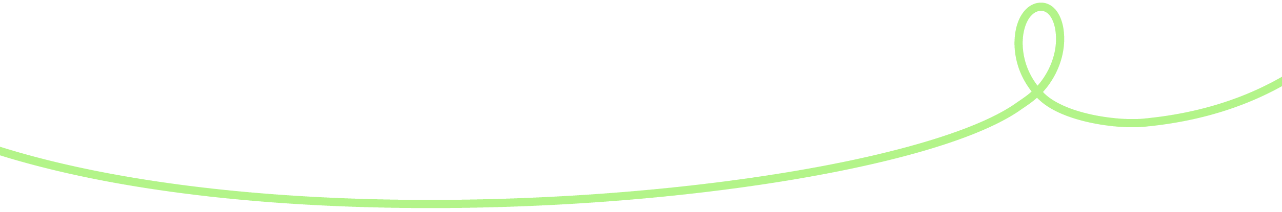 Decorative green looping line