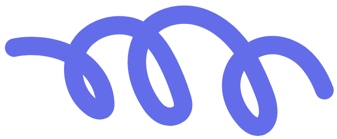 decorative blue coiled line