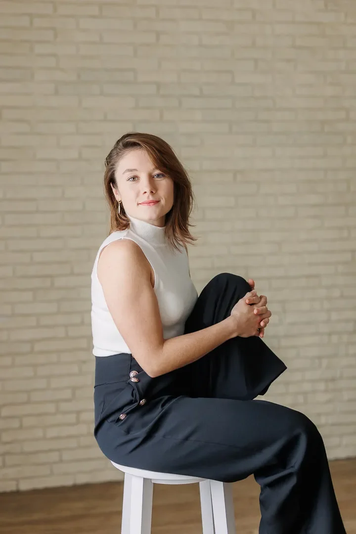 Estelle, stratège de marque et photographe à Nantes, en rendez-vous de diagnostic de marque