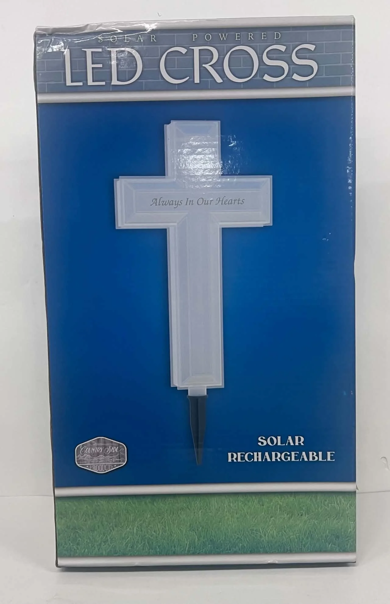 Solar-Powered LED Memorial Cross