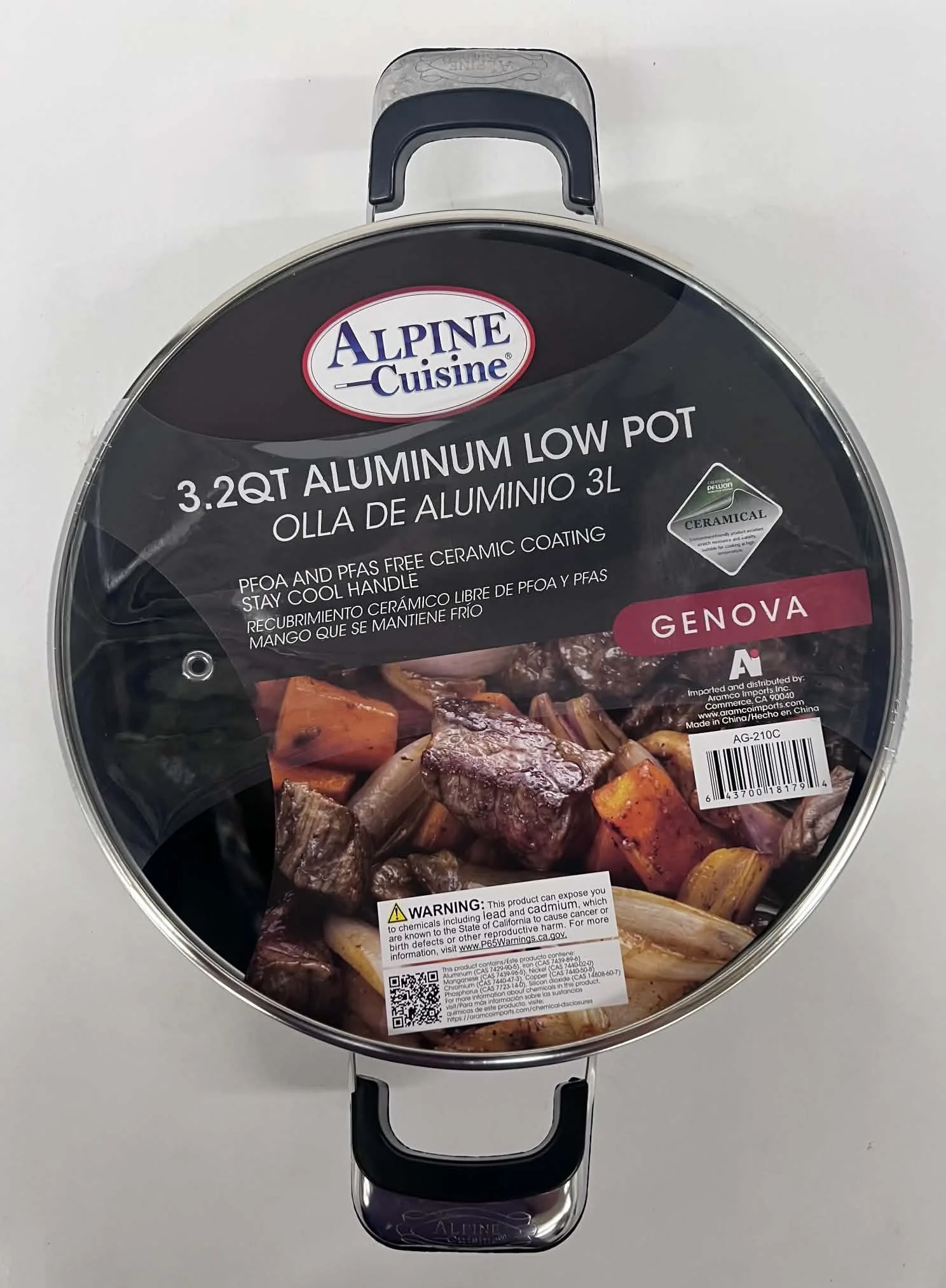 Alpine Cuisine 3.2QT Aluminum Low Pot