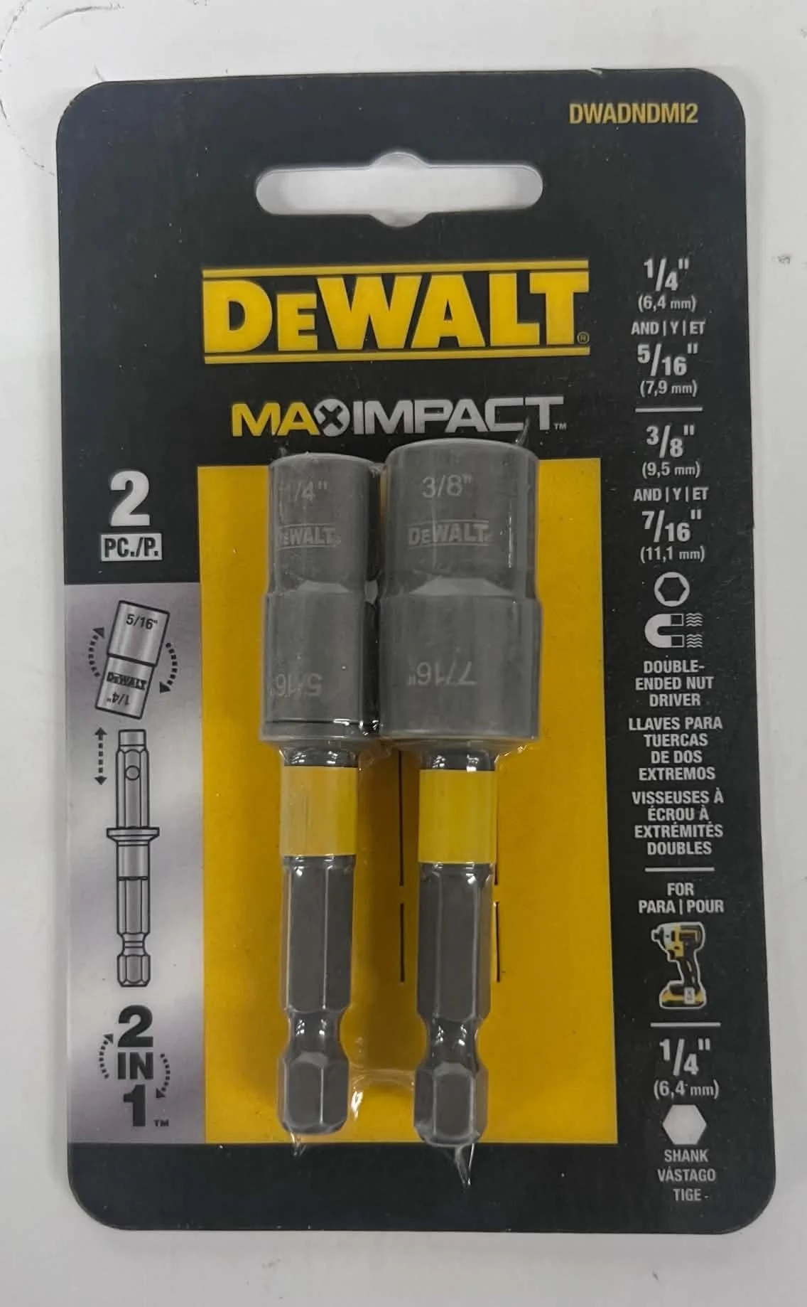 DEWALT Max Impact 2-in-1 Nut Driver Set