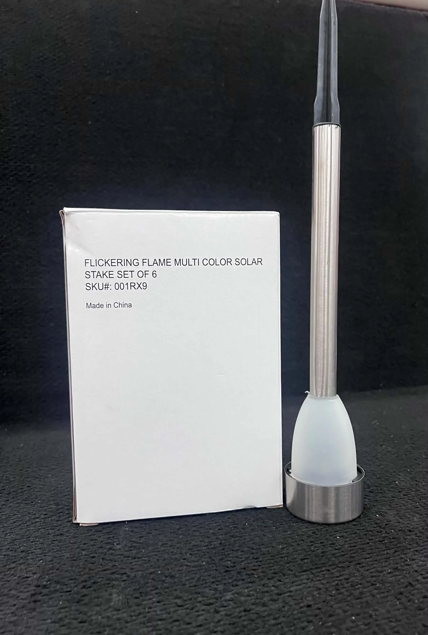 Flickering Flame Multi-Color Solar Stake Set of 6