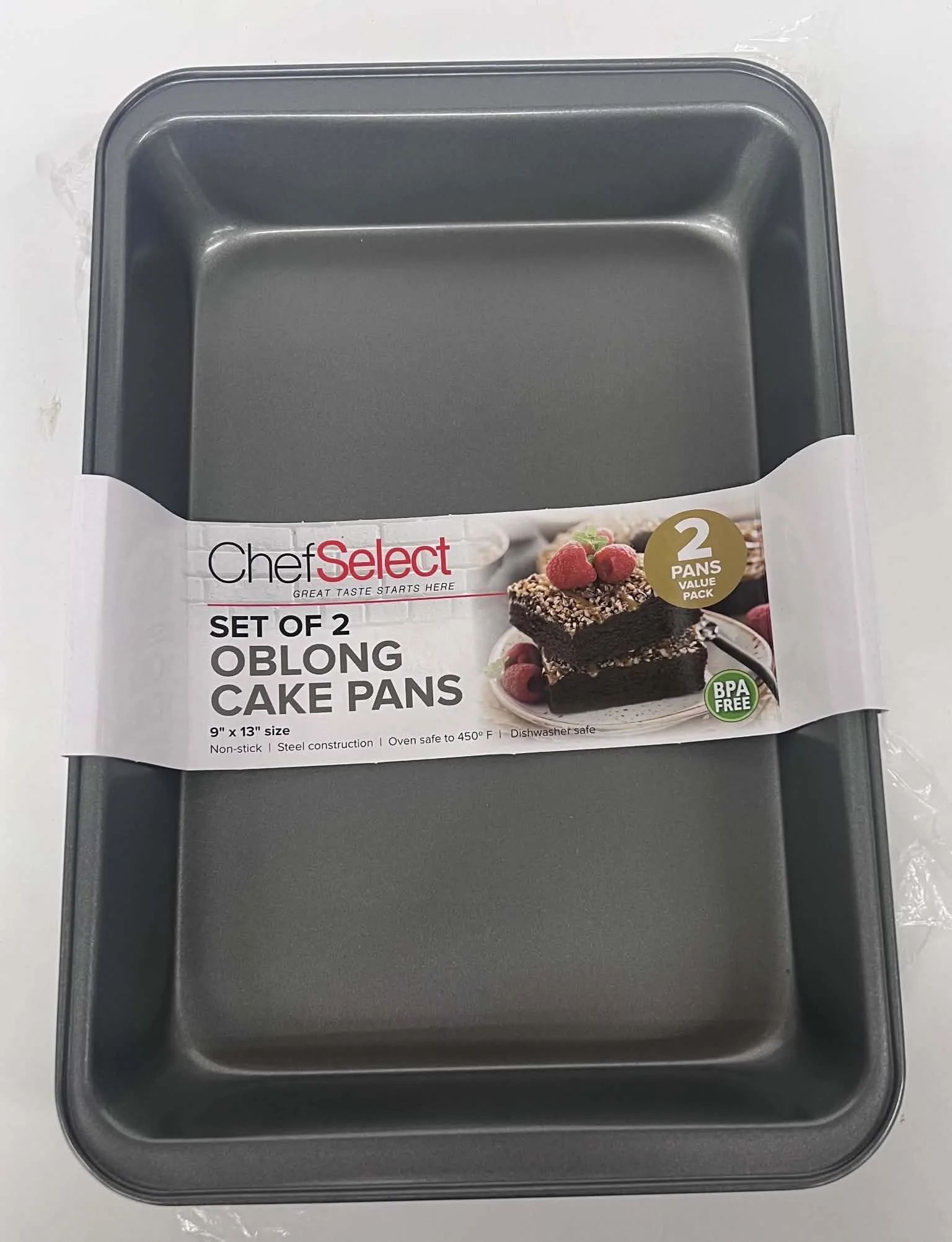 ChefSelect Oblong Cake Pans - Set of 2