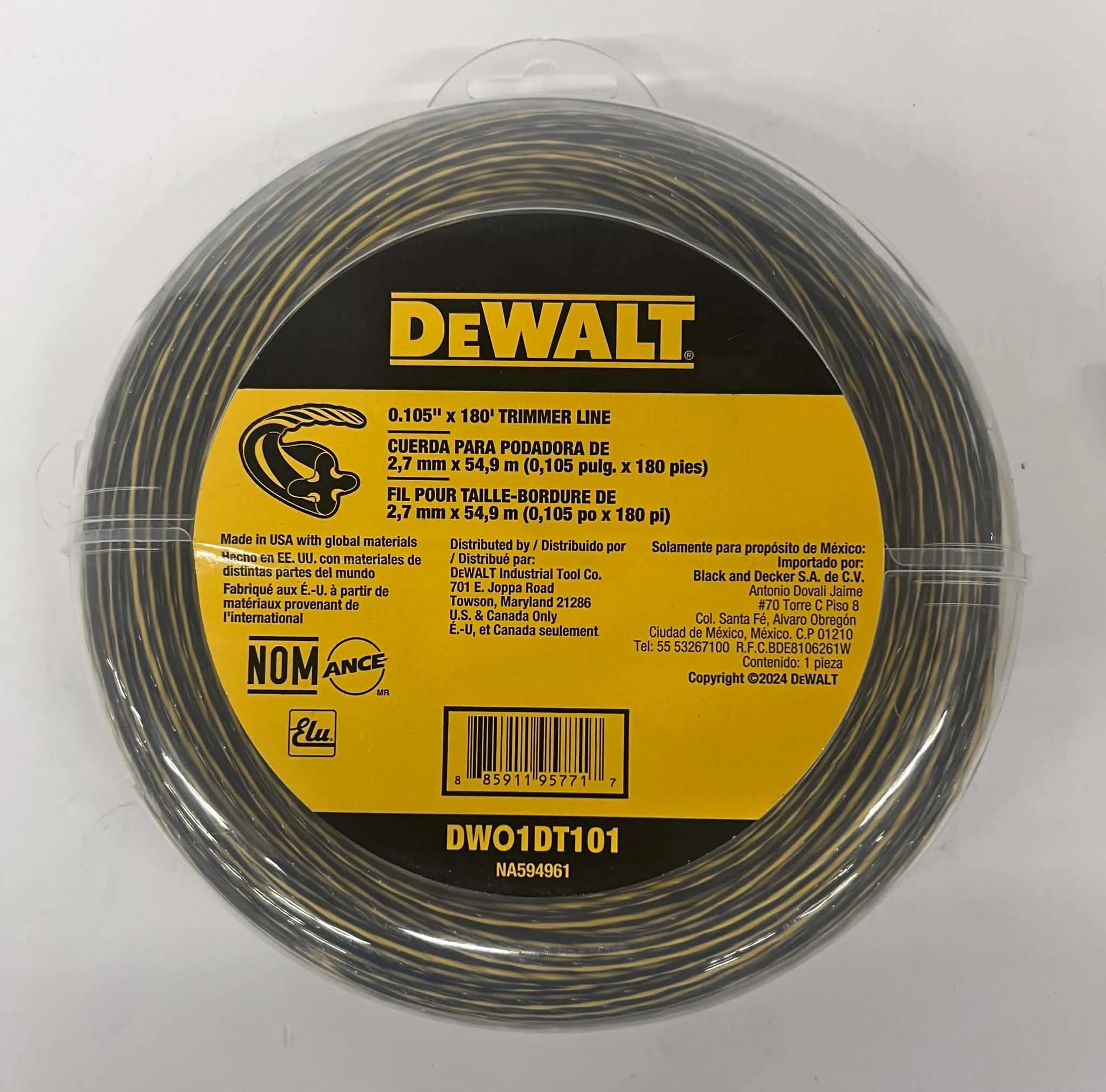 DEWALT 0.105" x 180' Trimmer Line