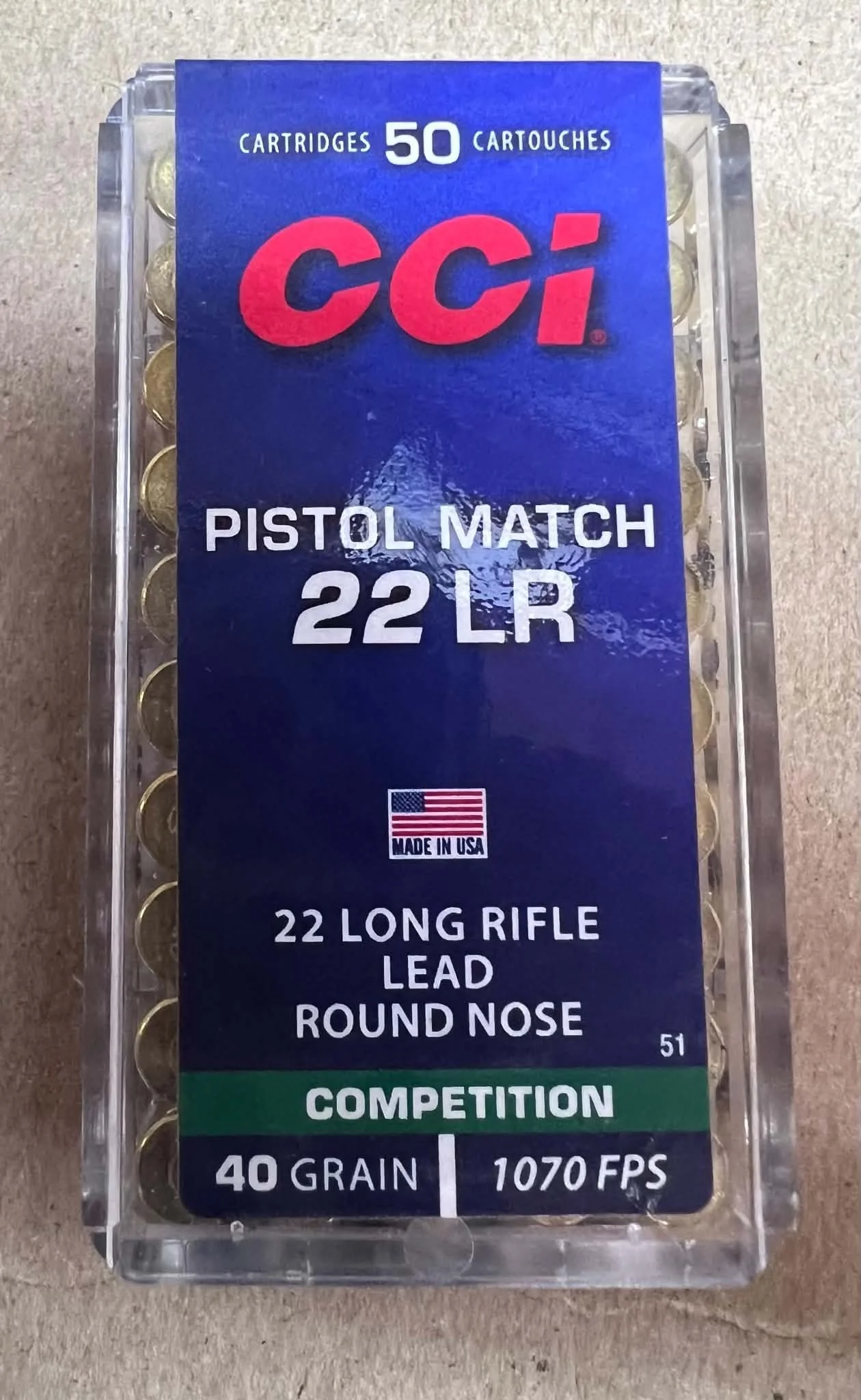 CCI Pistol Match .22 LR Ammunition - 50 Rounds