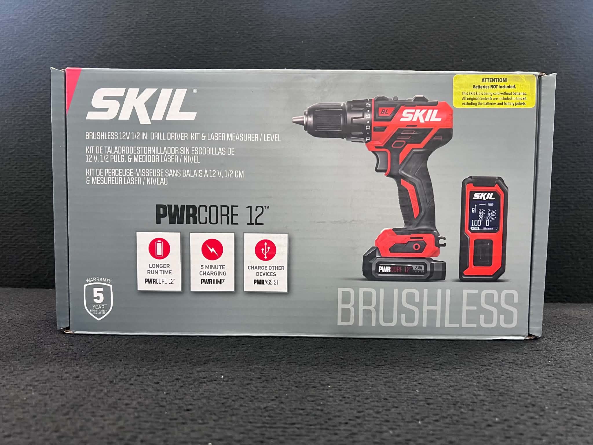 SKIL PWRCore 12 Brushless Drill Driver Kit with Laser Measurer