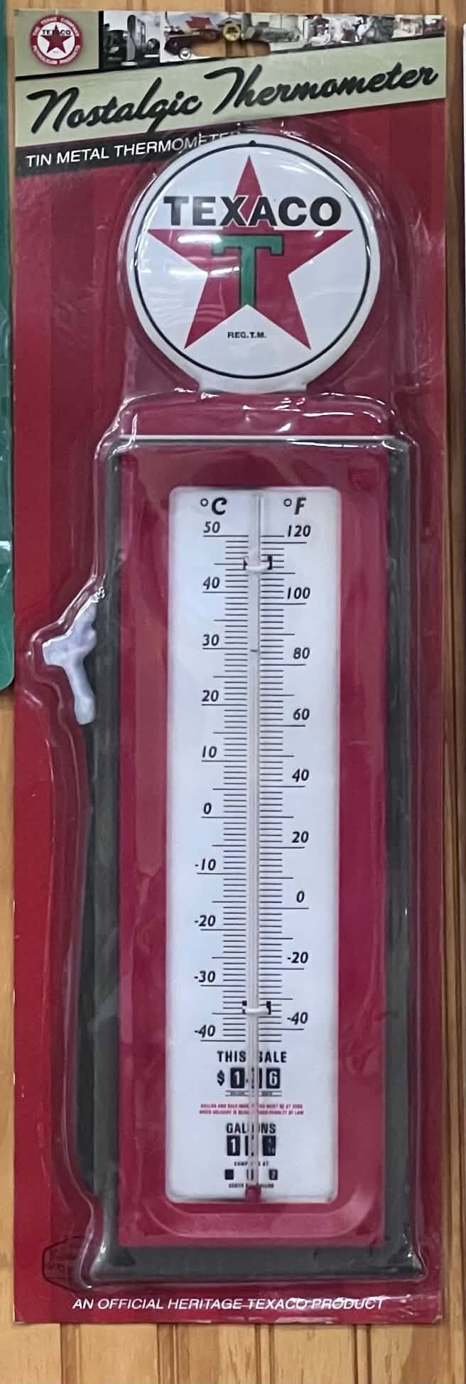 Texaco Nostalgic Tin Thermometer