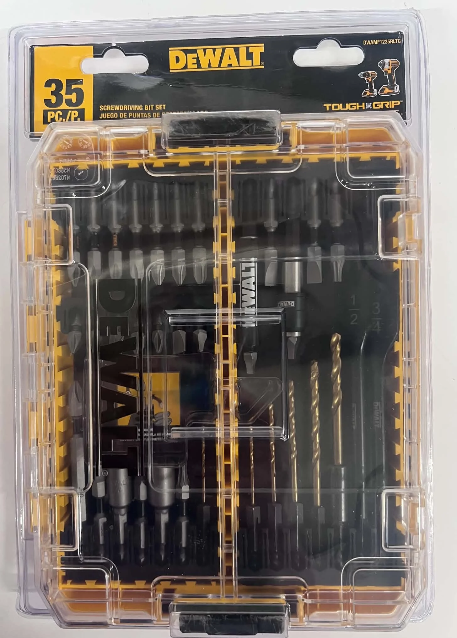 DEWALT 35-Piece Tough Grip Screwdriving Bit Set