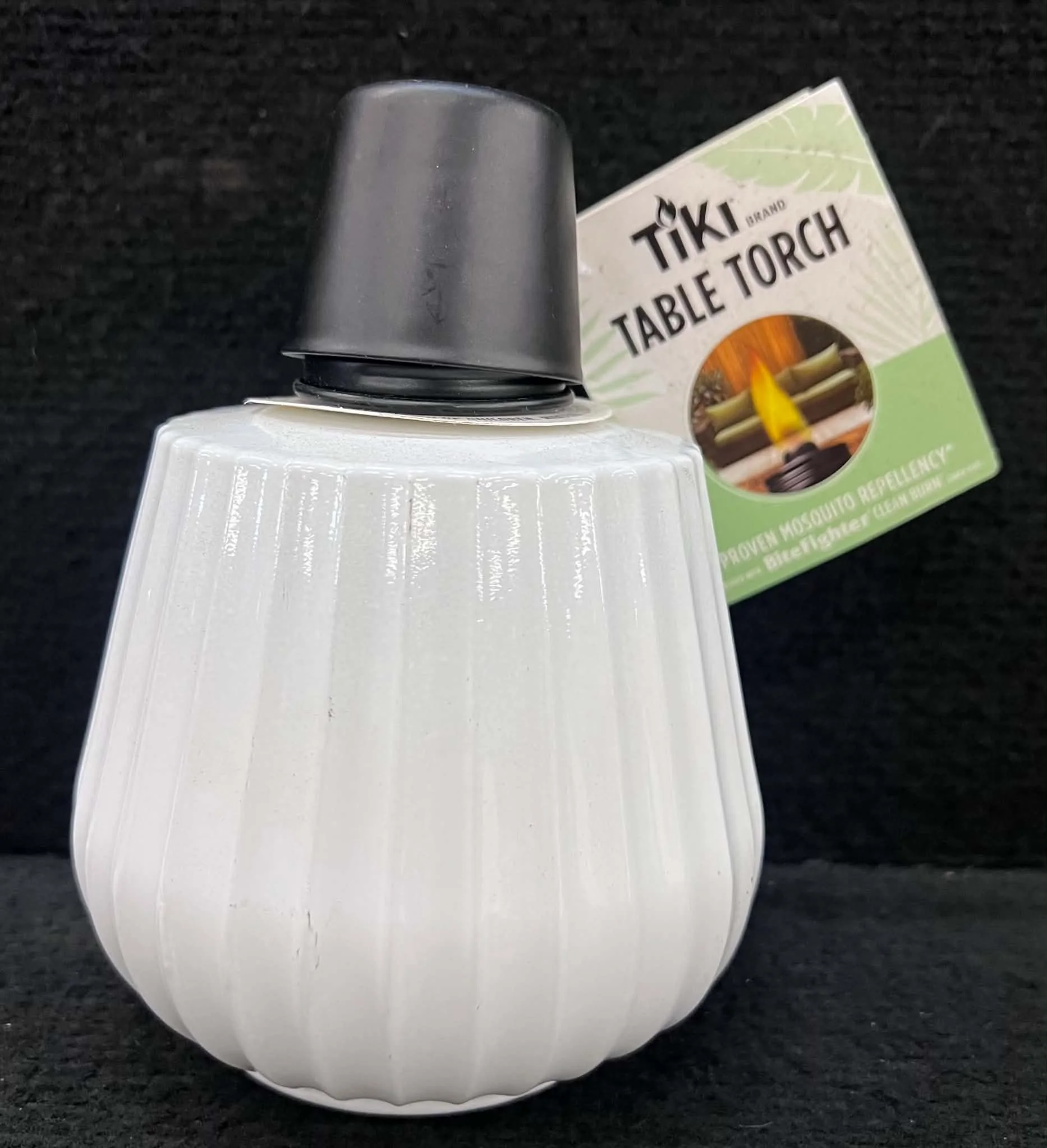 White TIKI Brand Table Torch