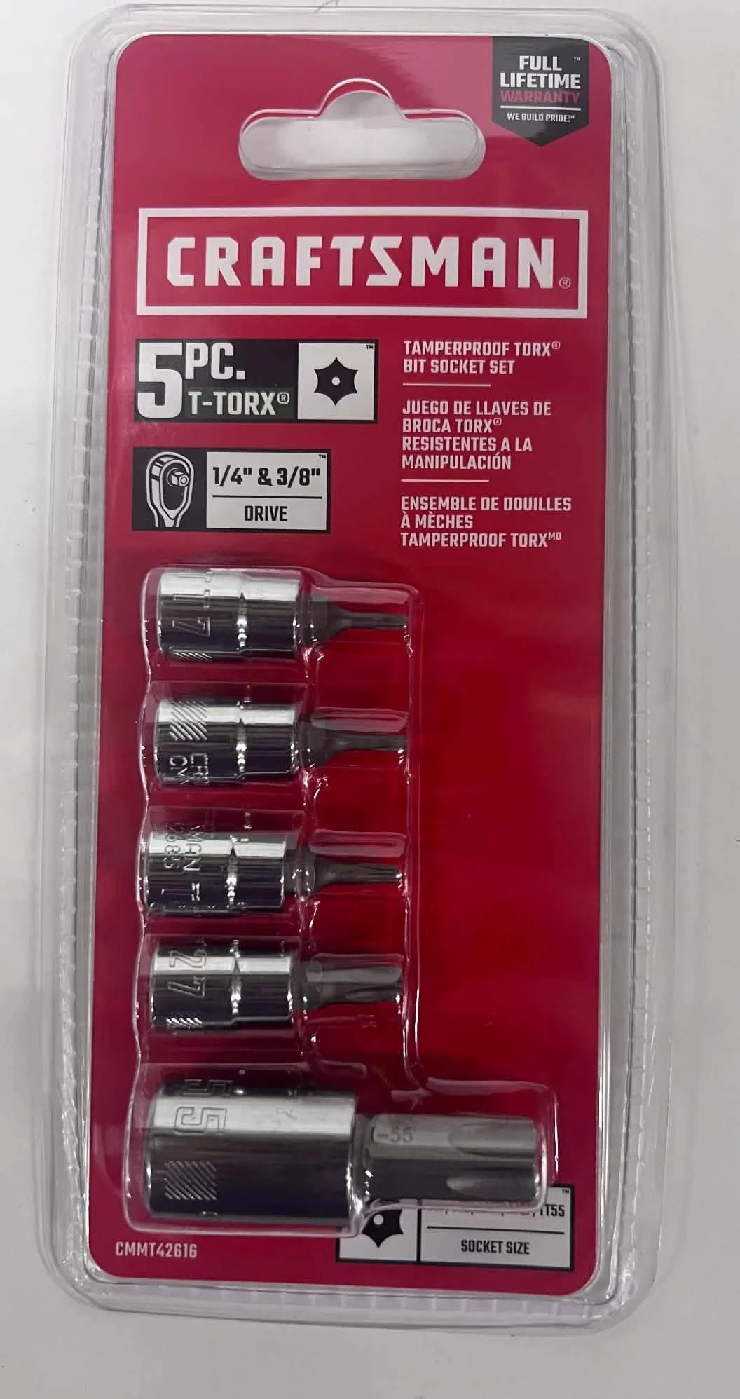 Craftsman 5-Piece Tamperproof Torx Bit Socket Set