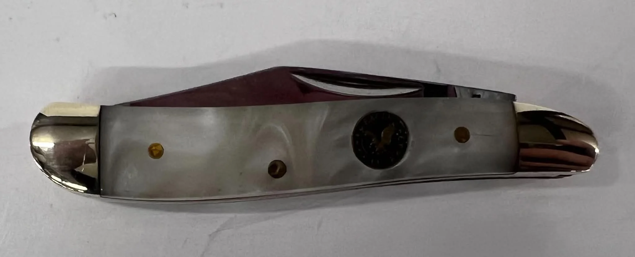 White Elegant Folding Pocket Knife