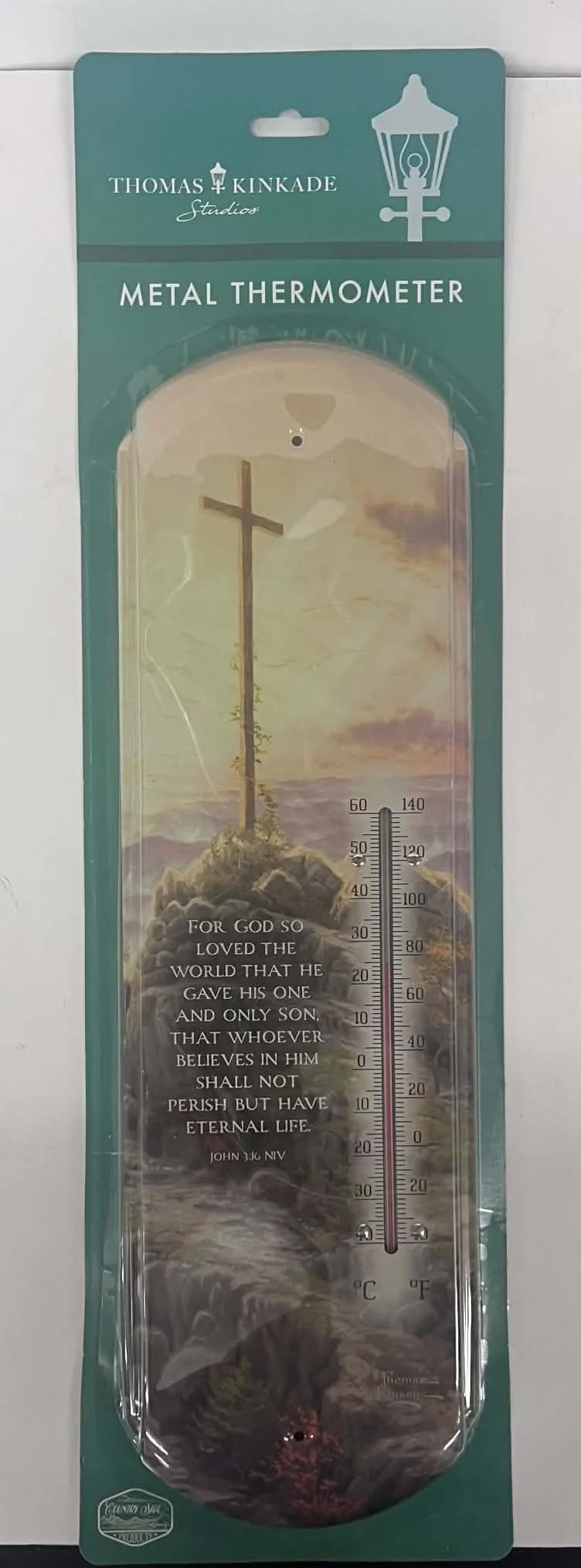 Thomas Kinkade Studios Inspirational Metal Thermometer