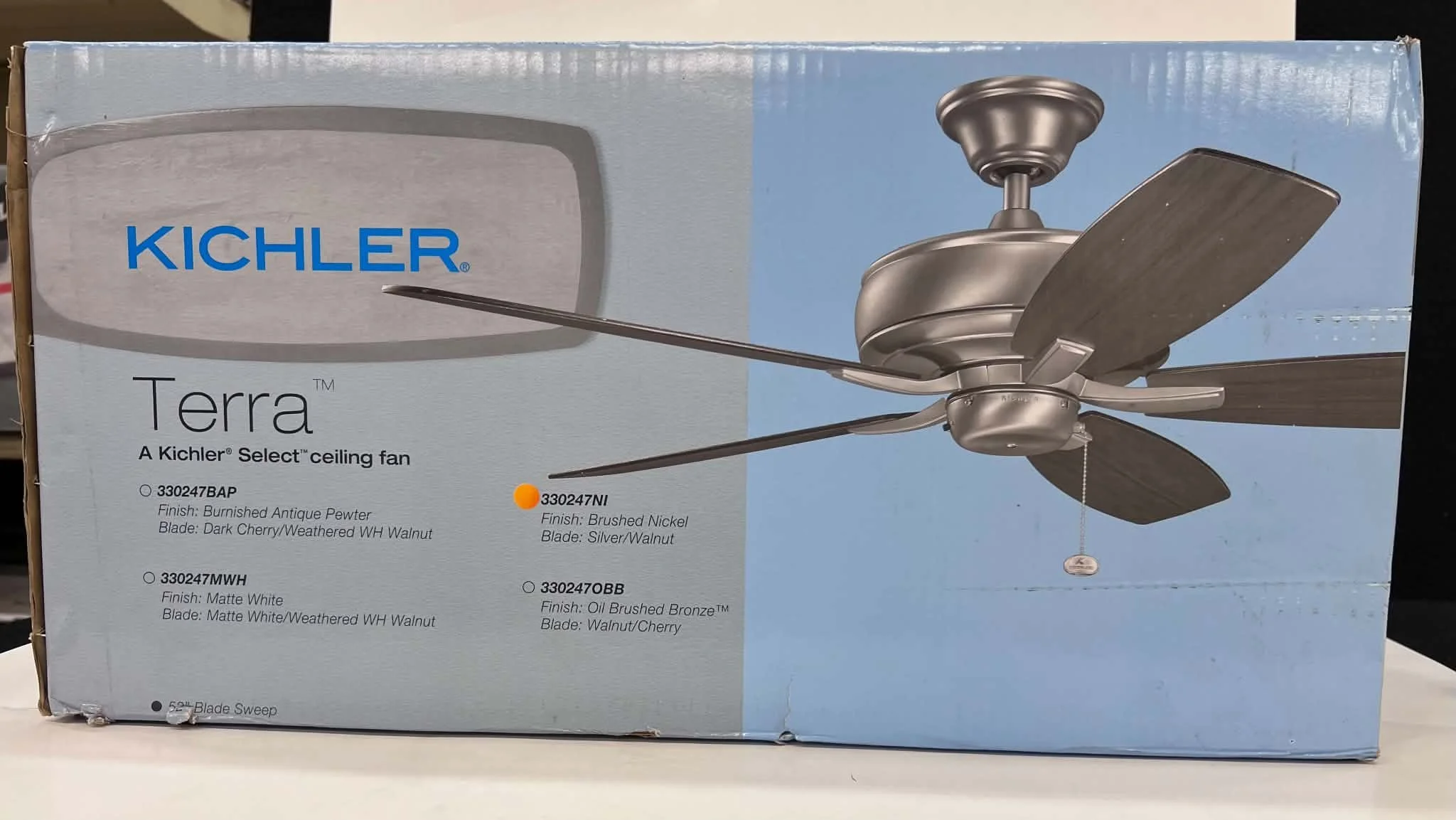 Kichler Terra Ceiling Fan - Brushed Nickel