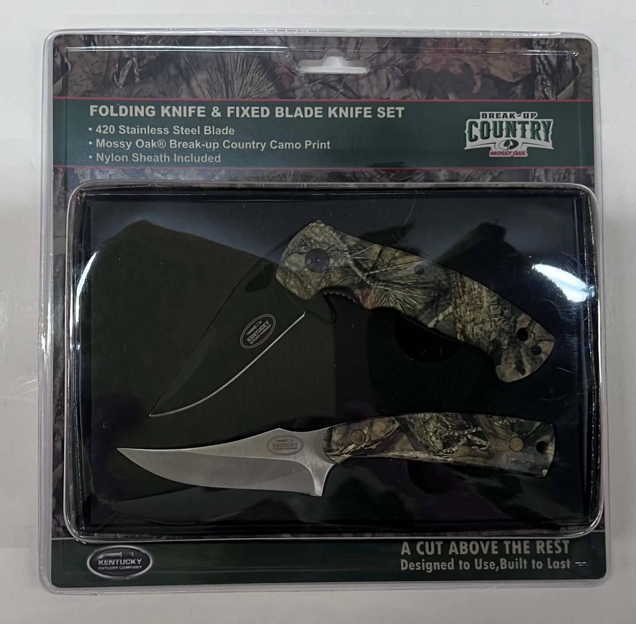 Mossy Oak Folding & Fixed Blade Knife Set