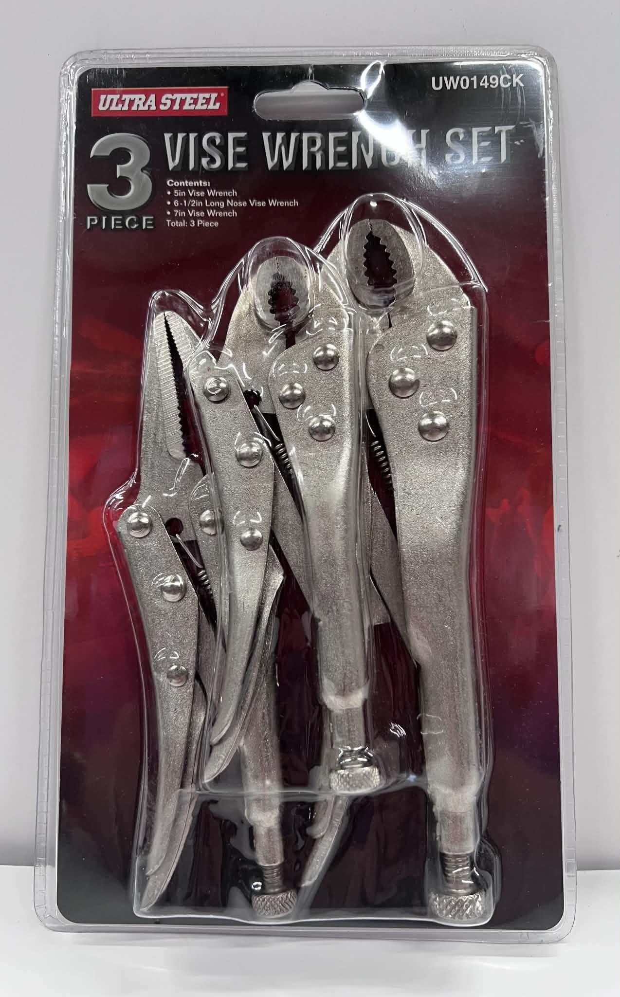 Ultra Steel 3-Piece Vise Wrench Set