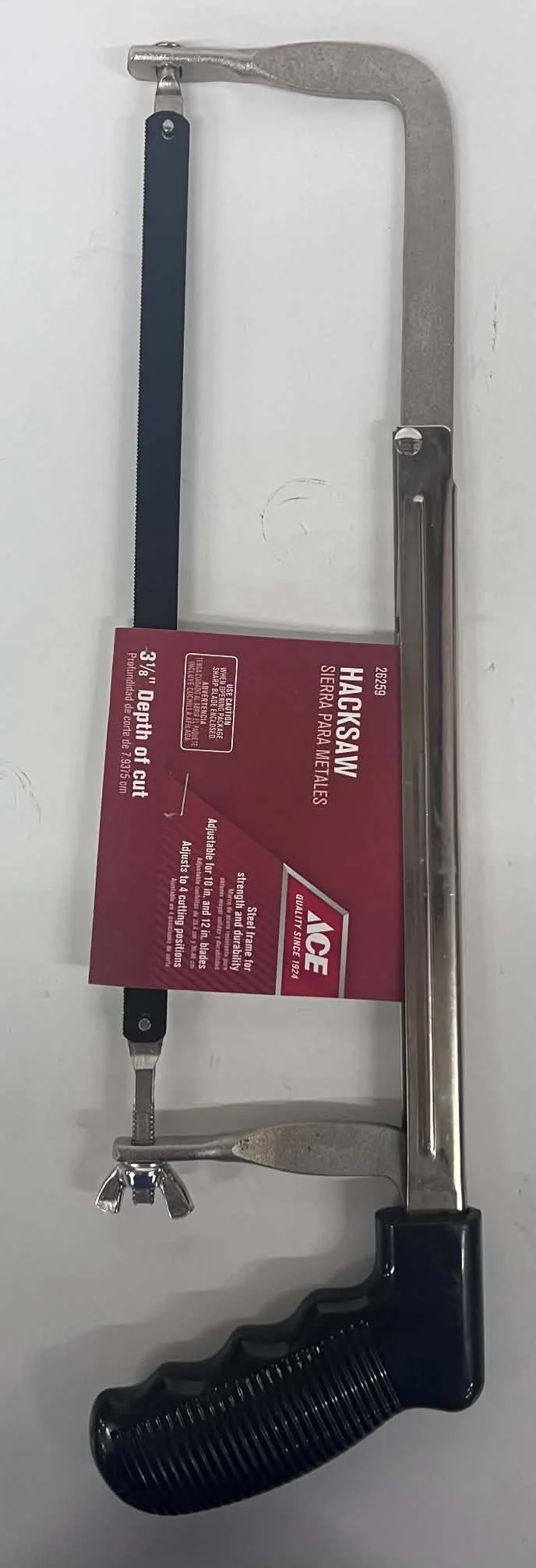 Adjustable Tension Hacksaw with Ergonomic Handle