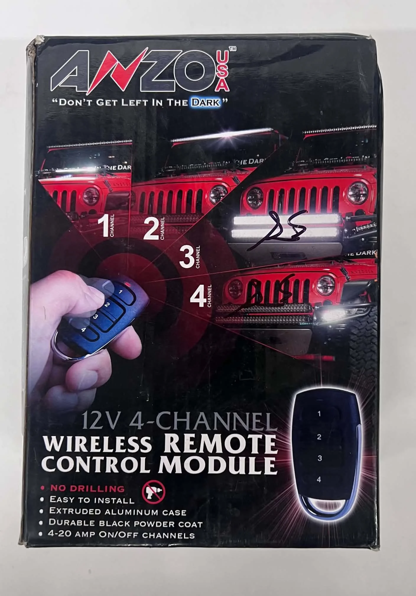 ANZO USA 12V 4-Channel Wireless Remote Control Module