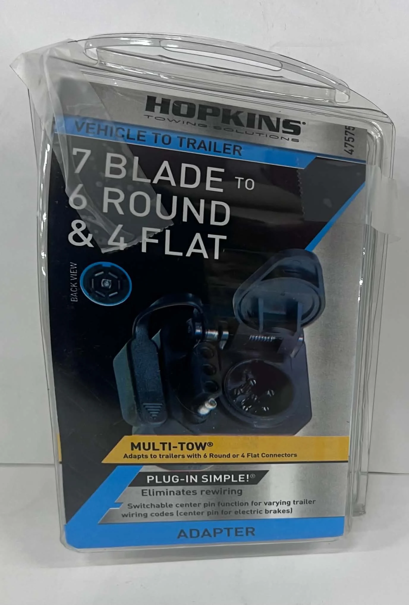 Hopkins Multi-Tow Adapter: 7 Blade to 6 Round & 4 Flat