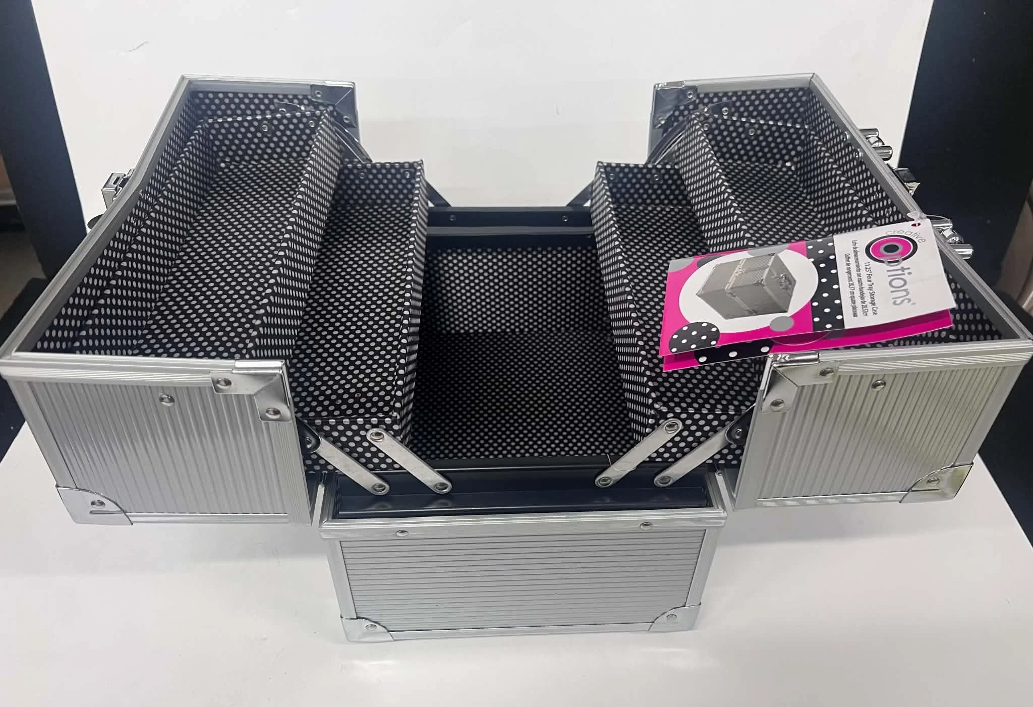 Premium Multi-Compartment Polka Dot Storage Box