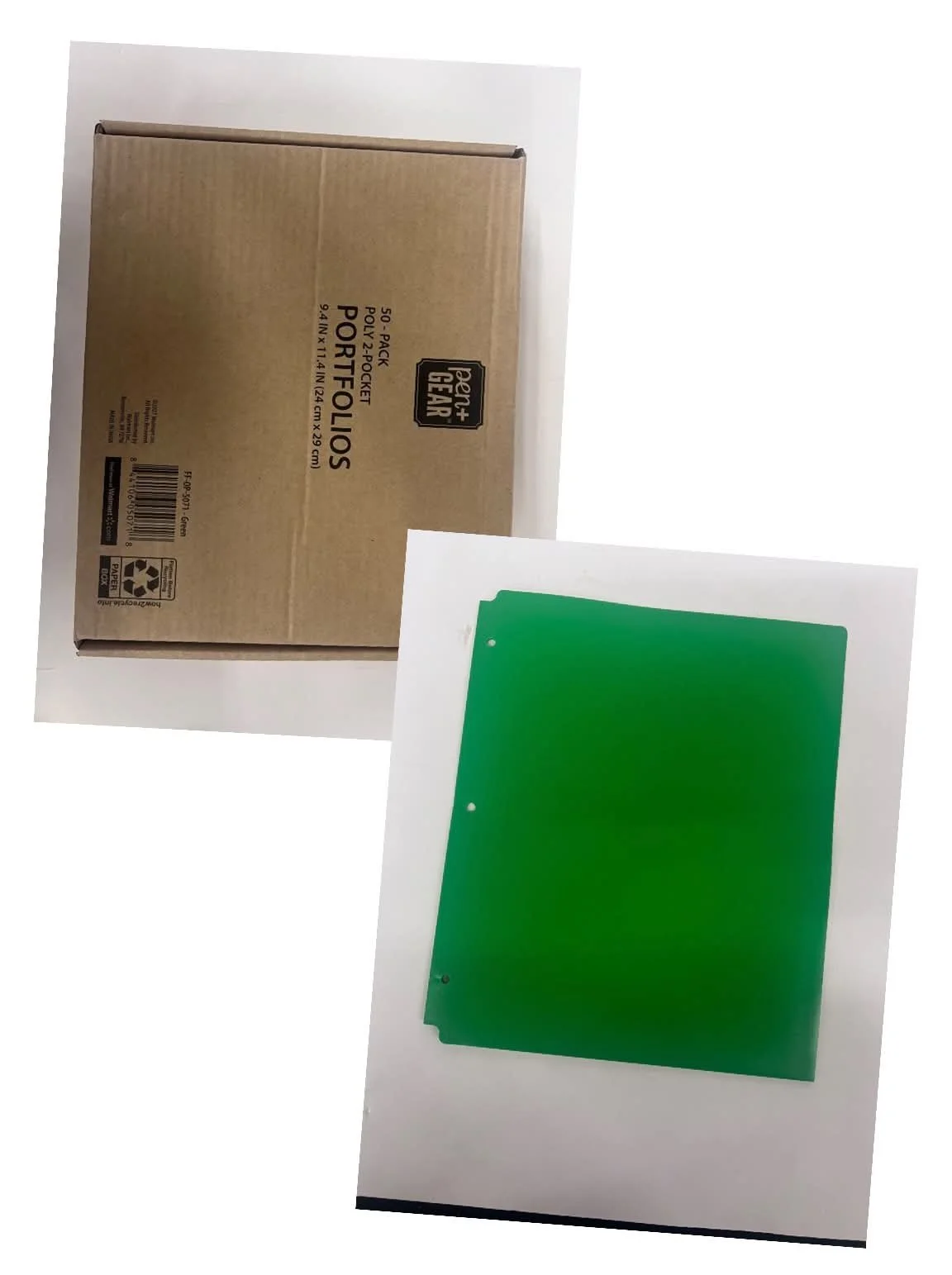 Pen+Gear Green 2-Pocket Portfolios 50-Pack