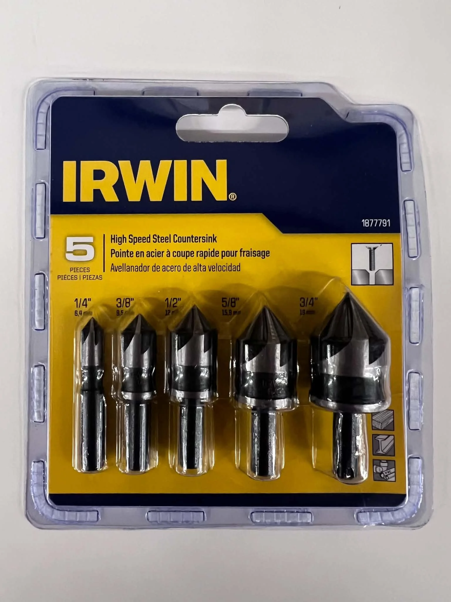 IRWIN High-Speed Steel Countersink Set - 5 Pieces