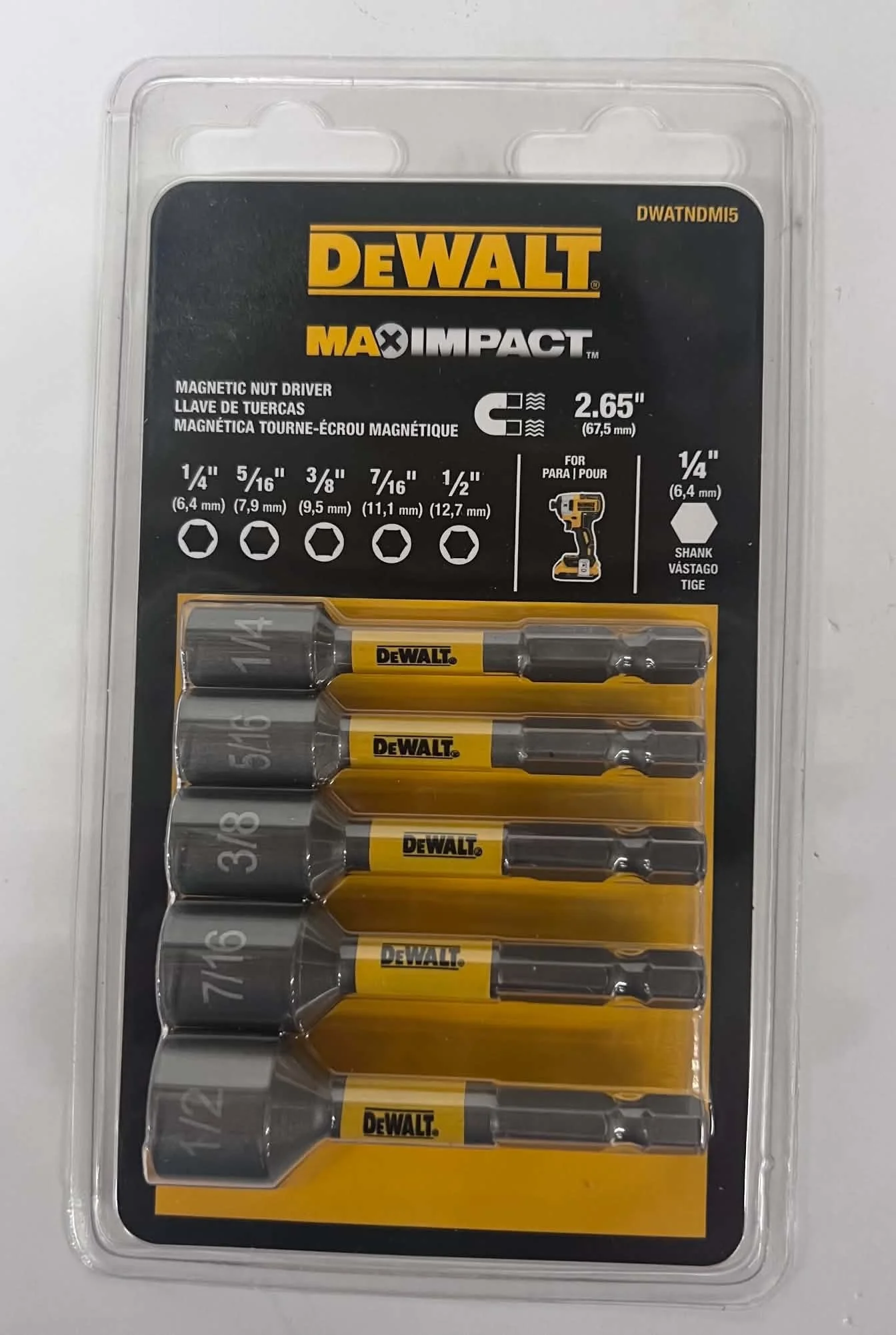 DEWALT Max Impact Magnetic Nut Driver Set