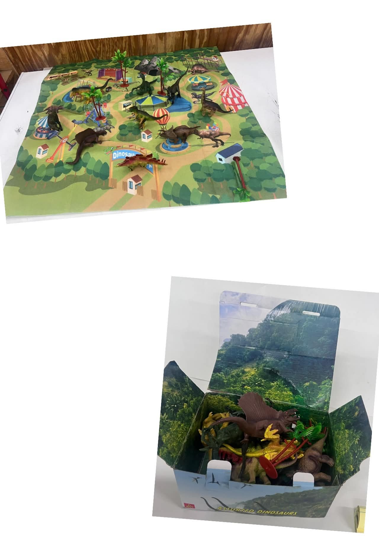 Dinosaur Park Playset with Figures and Play Mat