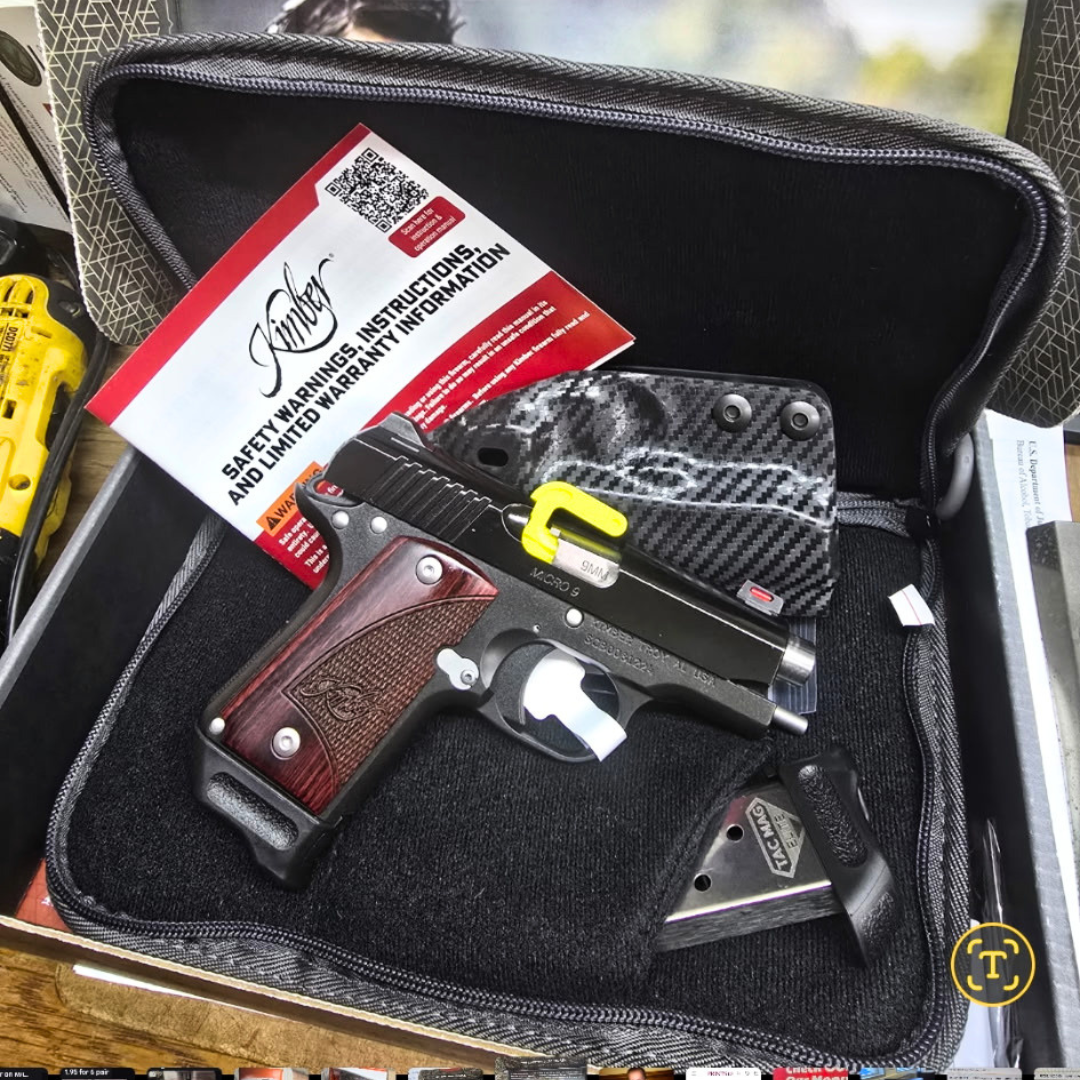 Kimber Micro 9 RTC-K Bundle Micro Frame 9mm Luger Pistol with Rosewood Grips