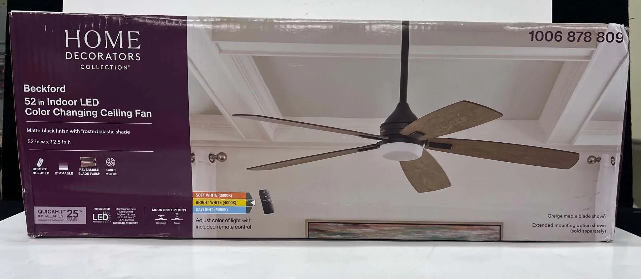 Beckford 52" Indoor LED Color Changing Ceiling Fan