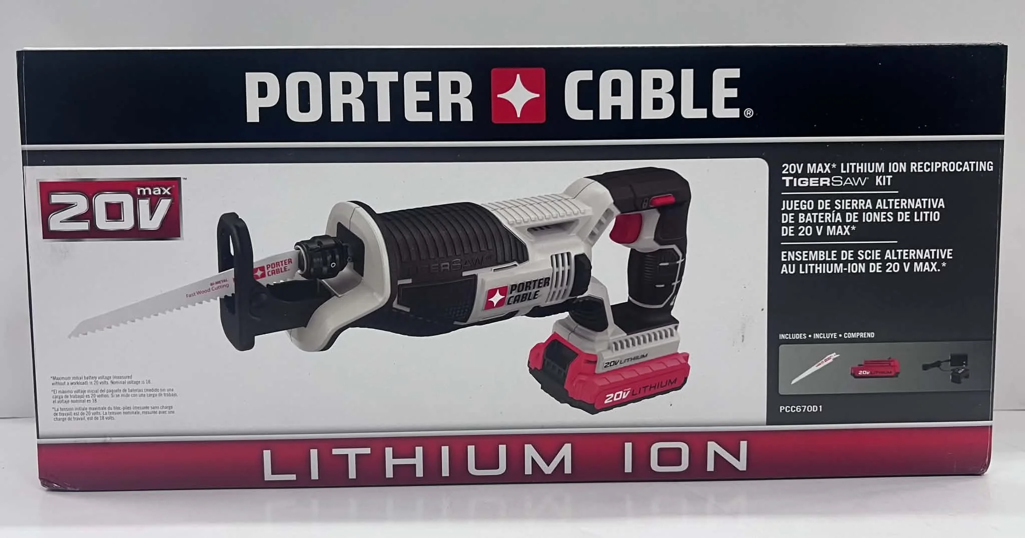 PORTER-CABLE 20V MAX Lithium Ion Reciprocating Tigersaw Kit