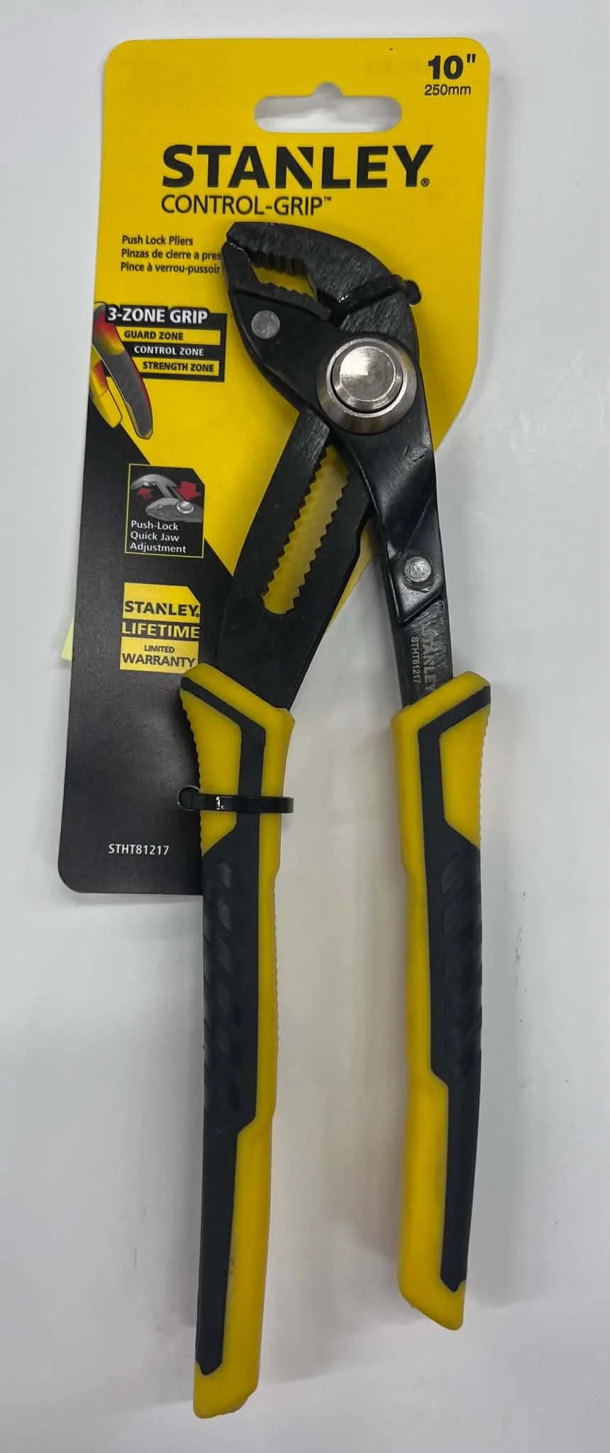 STANLEY Control-Grip 10-Inch Push Lock Pliers