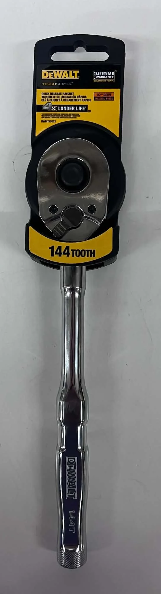 DEWALT 1/2-inch Drive 144-Tooth Quick Release Ratchet