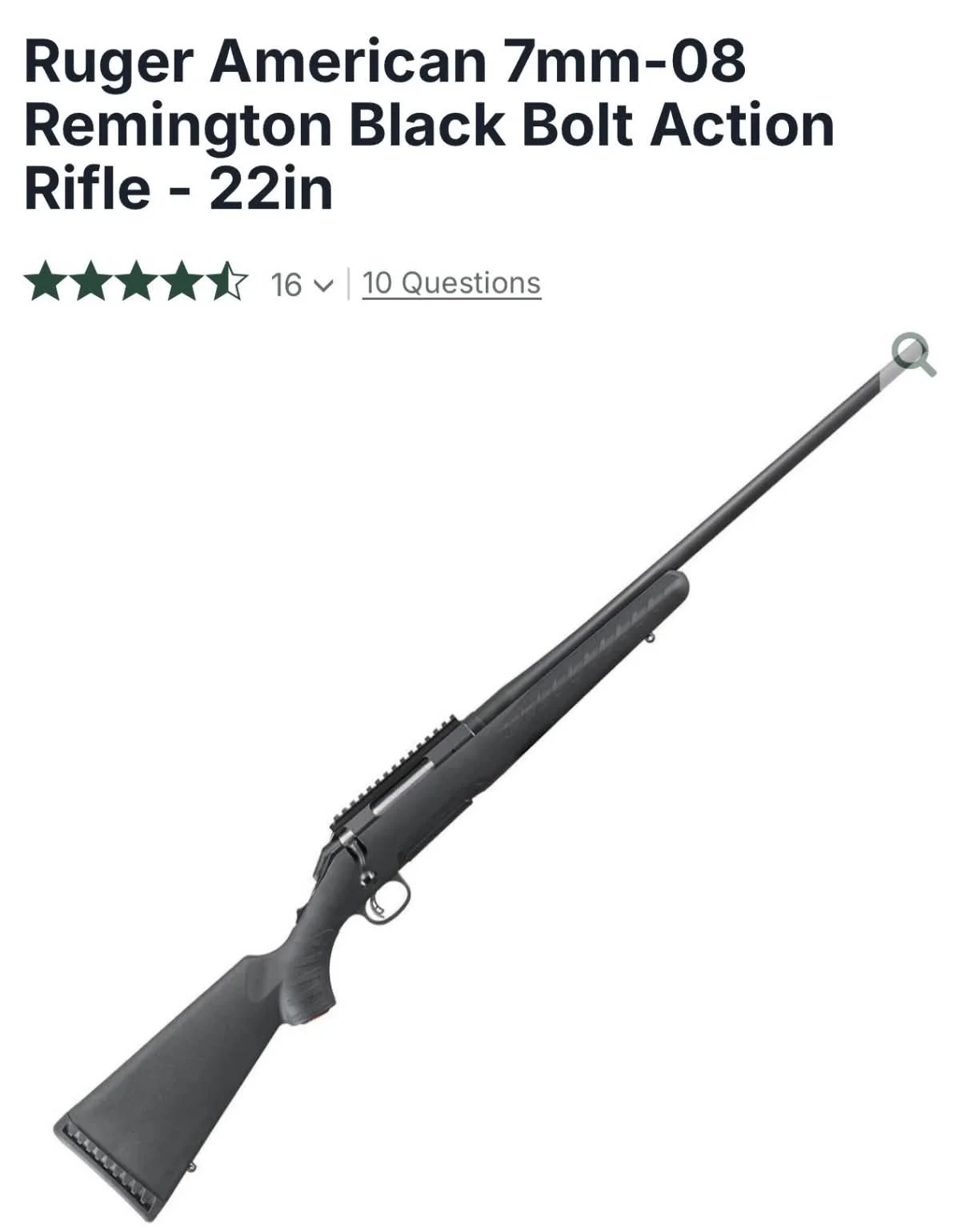 Ruger American 7mm-08 Remington Bolt Action Rifle - 22in