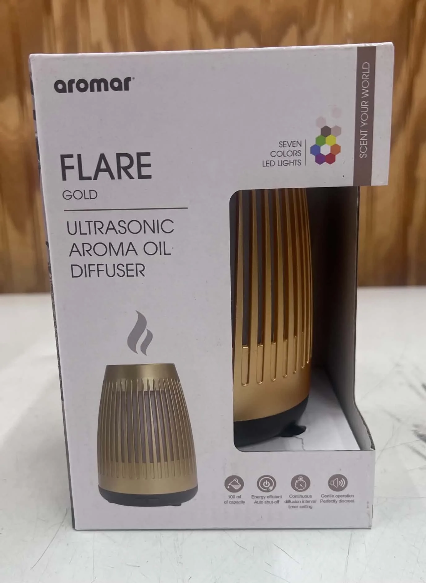 Aromar Flare Gold Ultrasonic Aroma Oil Diffuser