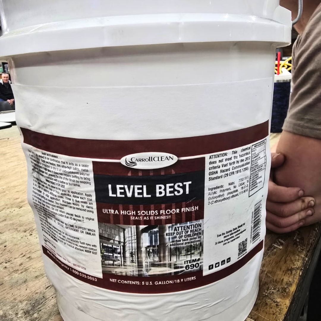 Carroll Clean Level Best Ultra High Solids Floor Finish - 5 Gallon