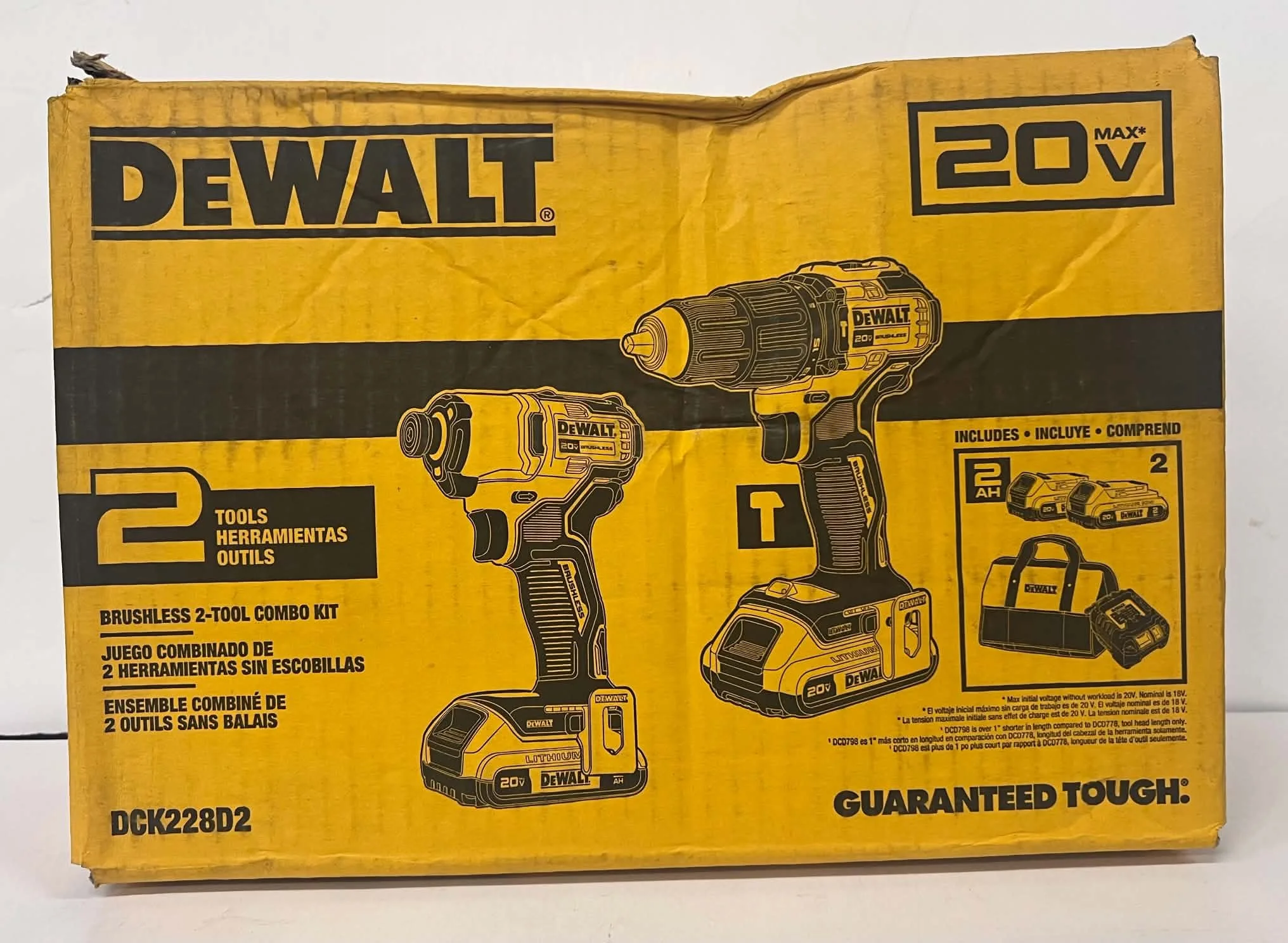 DEWALT 20V MAX Brushless 2-Tool Combo Kit