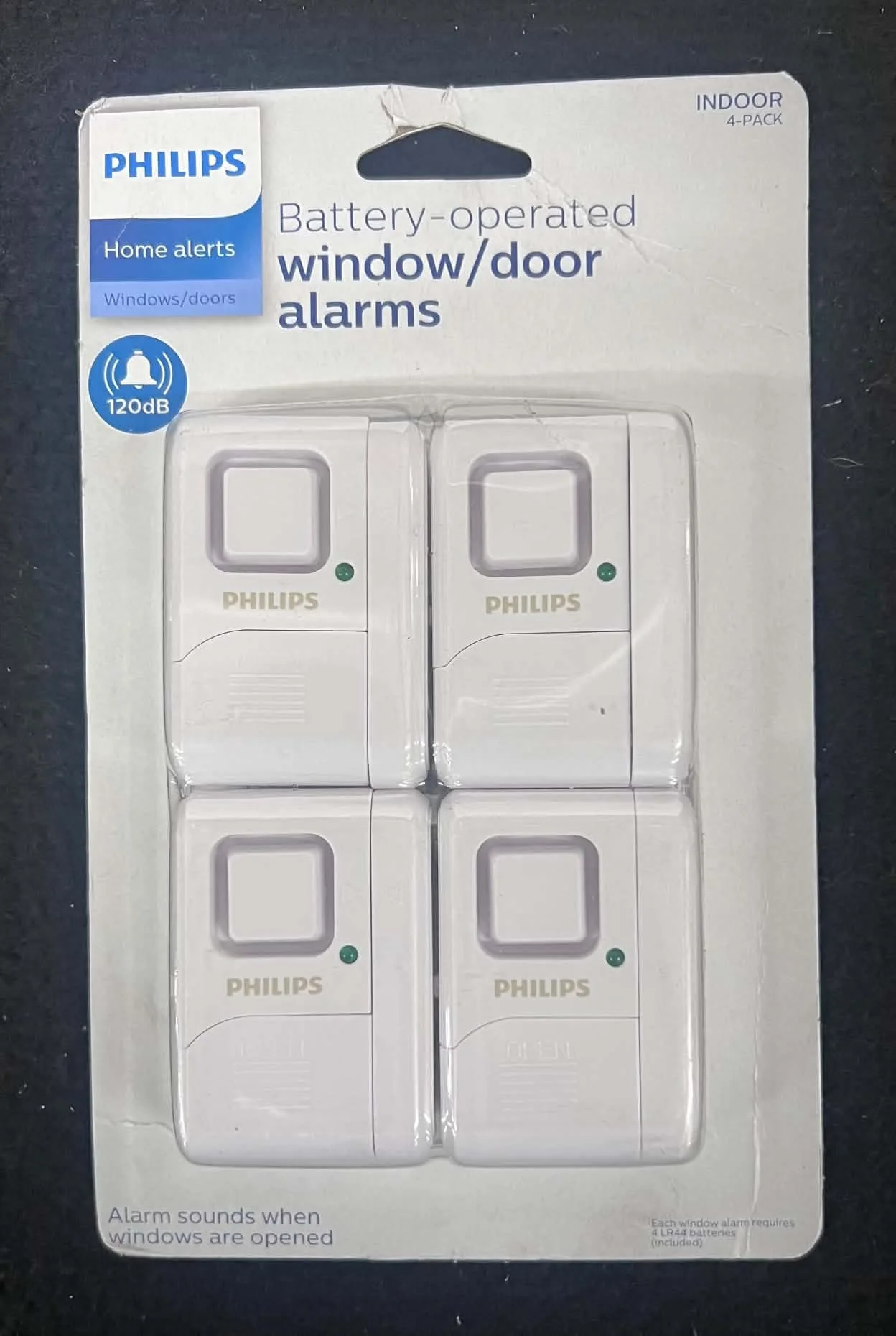 Philips Battery-Operated Window/Door Alarms (4-Pack)