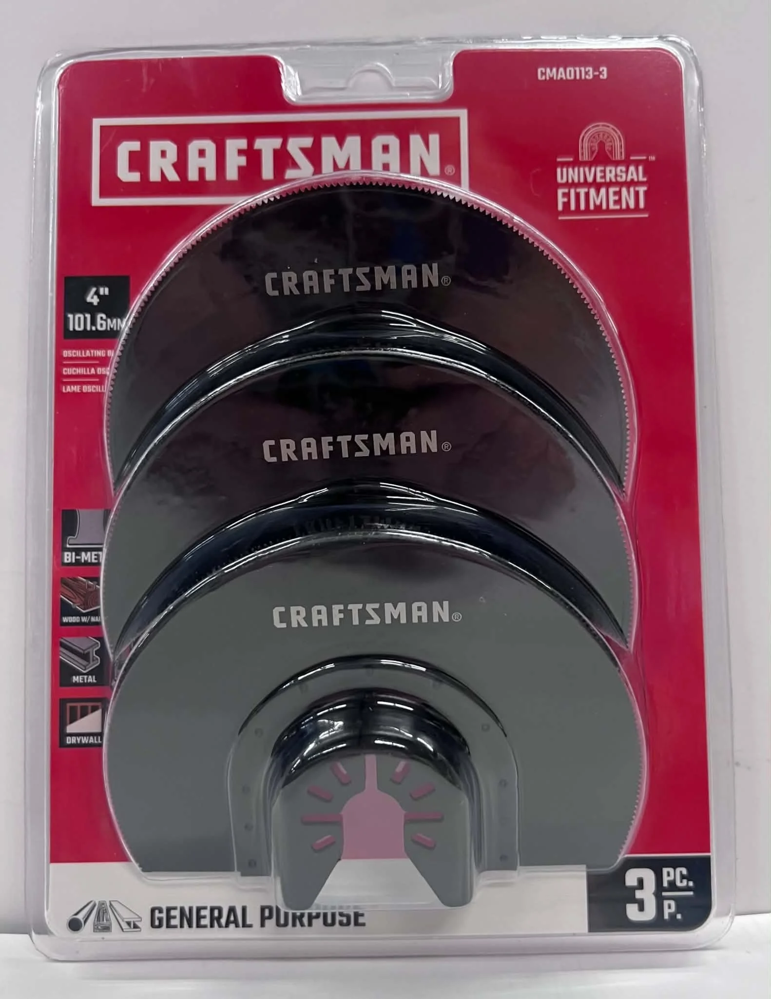 Craftsman 3-Piece Oscillating Multi-Tool Blade Set