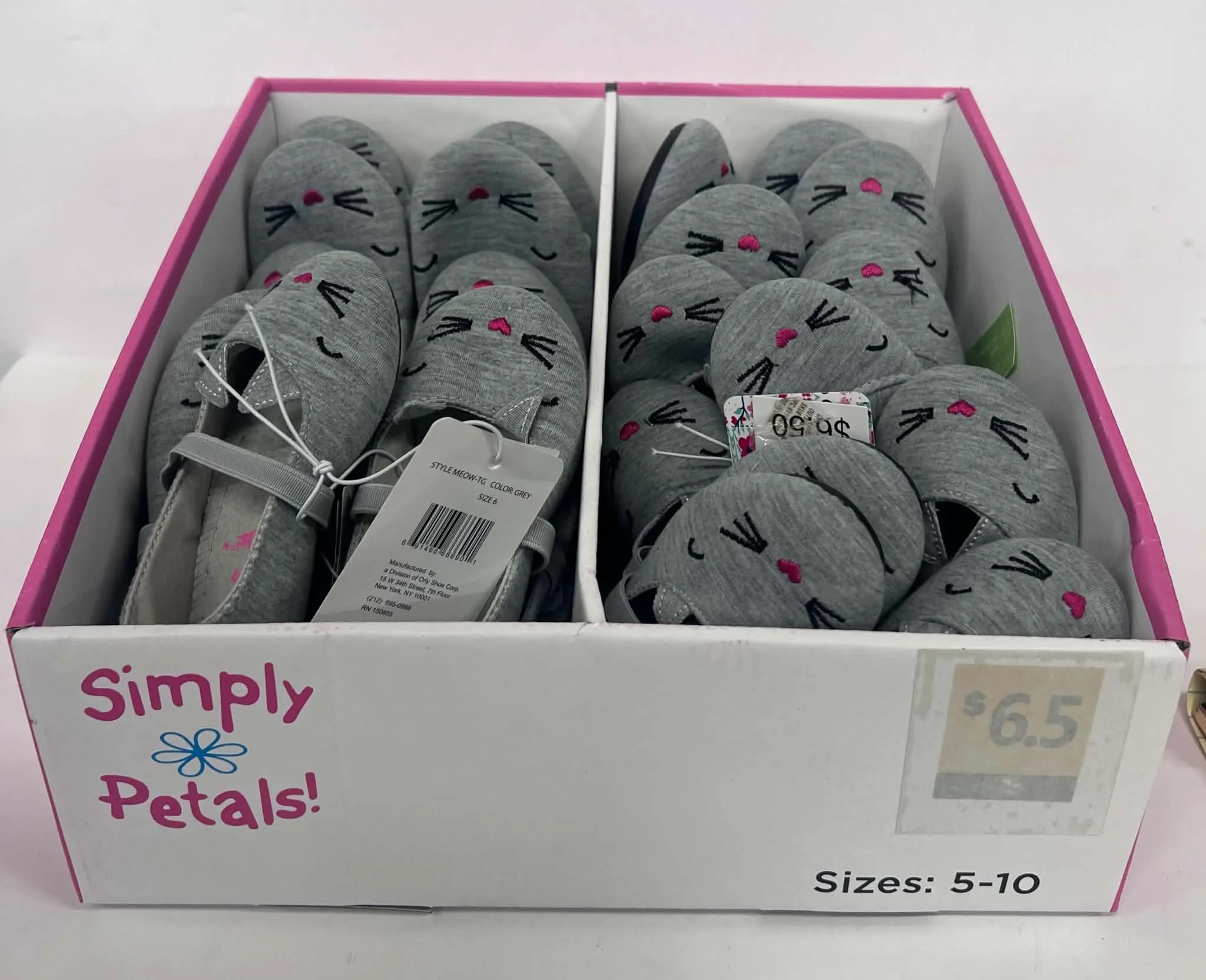 Simply Petals Cat-Themed Slippers