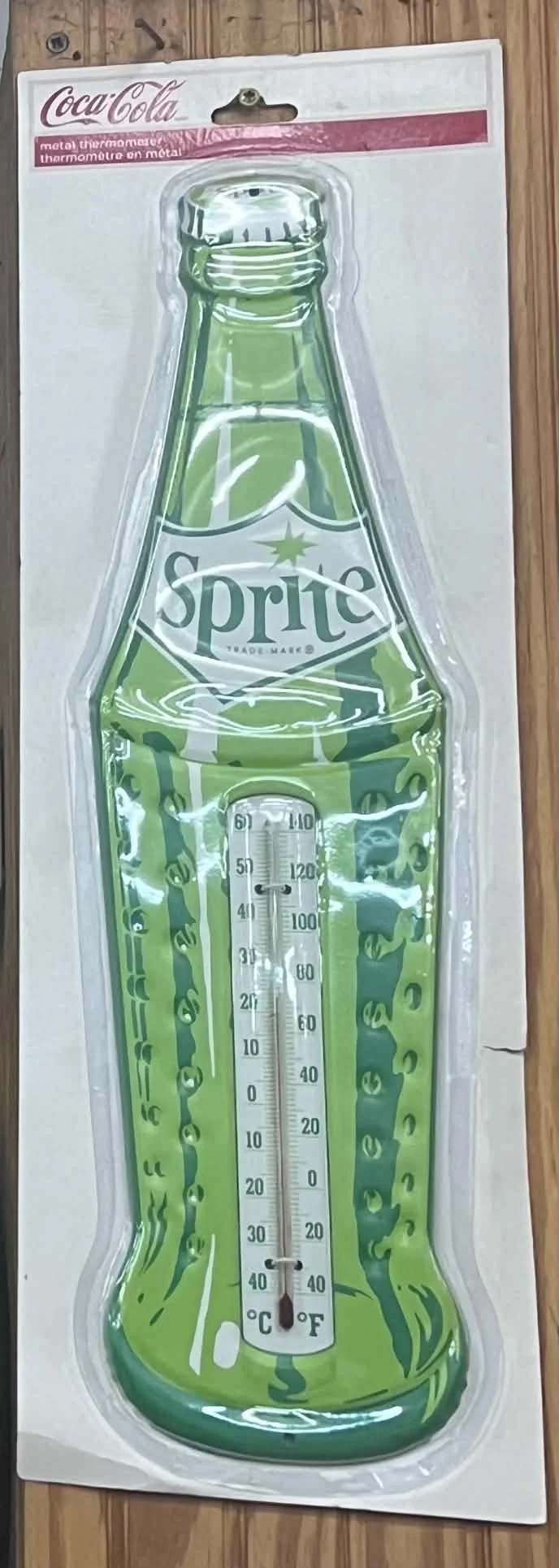 Sprite Bottle Metal Thermometer