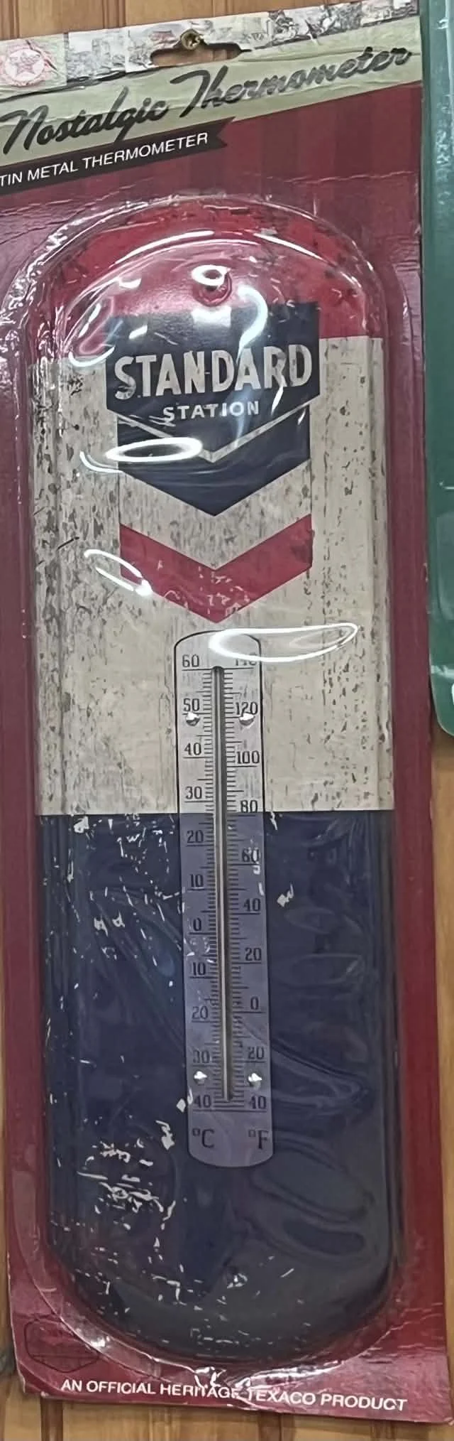 Nostalgic Tin Metal Thermometer